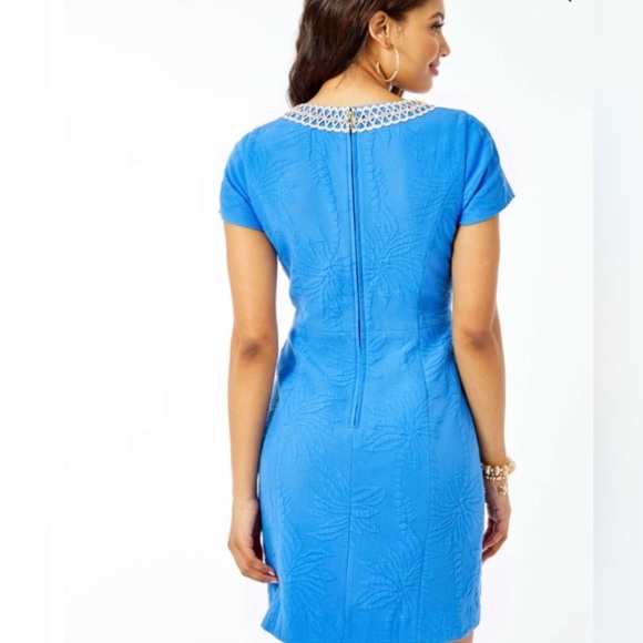 Lily Pulitzer Arie Stretch Shift Dress Bennet Blue Paradise Pucker Jacqu… - Picture 2 of 8